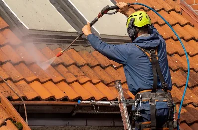 Démoussage et hydrofuge de toiture à Ambrugeat